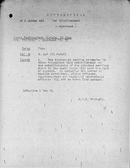 Corps Headquarters Signals WE III 286 1 - Amendment 13 - page 1.jpg