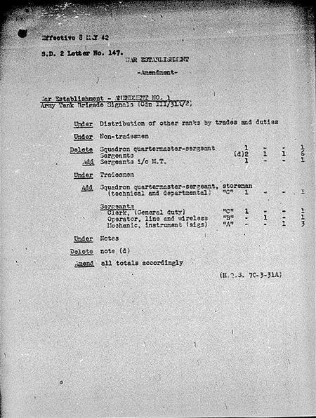 Army Tank Brigade Signals WE III 31A 2 - Amendment 1 - page 1.jpg