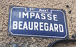Impasse Beauregard sign in Lyon France.jpg