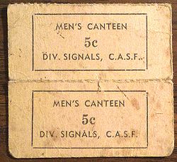 Canteen tokens, 1st Canadian Divisional Signals.jpg