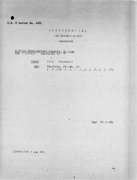 Corps Headquarters Signals WE III 286 1 - Amendment 7 - page 1.jpg