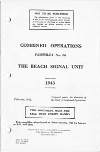 Combined Operations Pamphlet No. 6B, The Beach Signal Unit, 1943 - Title page.jpg