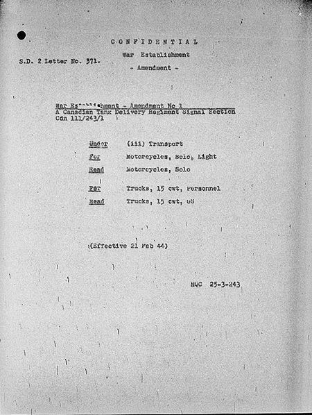 Tank Delivery Regiment Signal Section WE III 243 1 - Amendment 1 - page 1.jpg