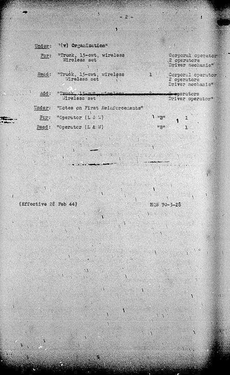Anti-aircraft or Searchlight Brigade Headquarters Signal Section WE III 28 2 - Amendment 2 - page 2.jpg