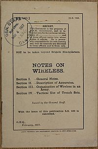 Notes on Wireless (SS.141) February 1917 - Title page.jpg