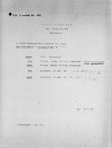 Corps Headquarters Signals WE III 286 1 - Amendment 5 - page 1.jpg